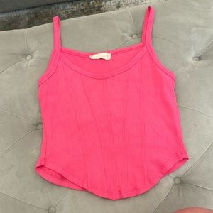 Altard state pink corset crop top